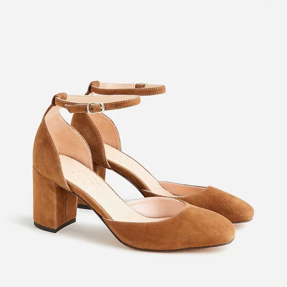 maisie ankle-strap heels in italian suede - Size 8